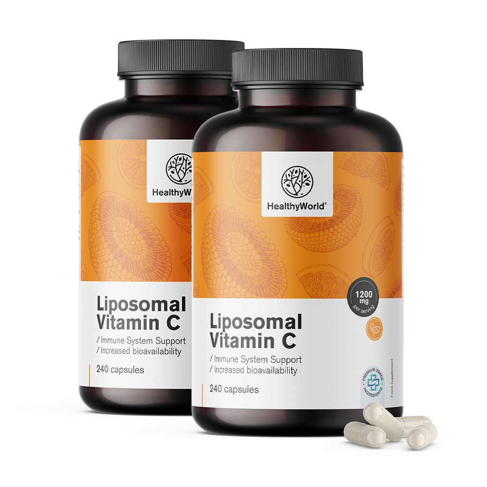 Vitamina C liposomal 1200 mg con extracto de rosa mosqueta.