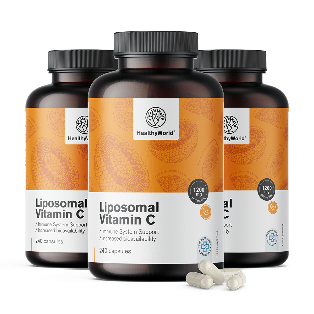 Vitamina C liposomal 1200 mg con extracto de rosa mosqueta.