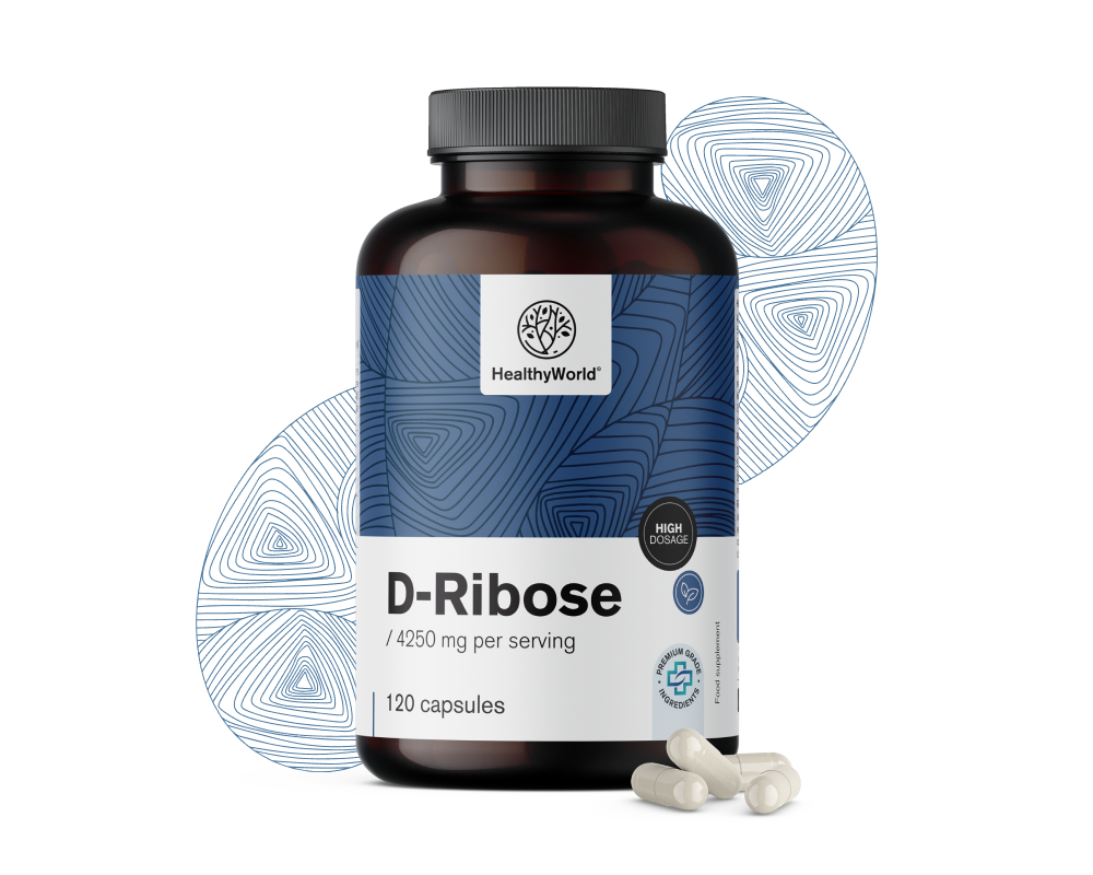 3x D-ribosa 850 mg, en total 360 cápsulas - Healthy-World.es